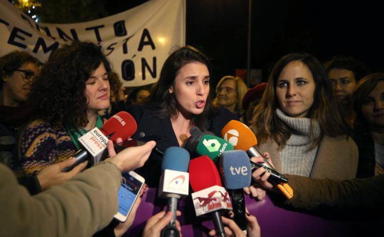 La portavoz de Unidas Podemos, Irene Montero.