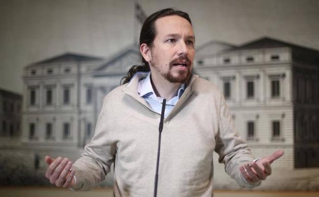 El secretario general de Unidas Podemos, Pablo Iglesias, este jueves en el Congreso.