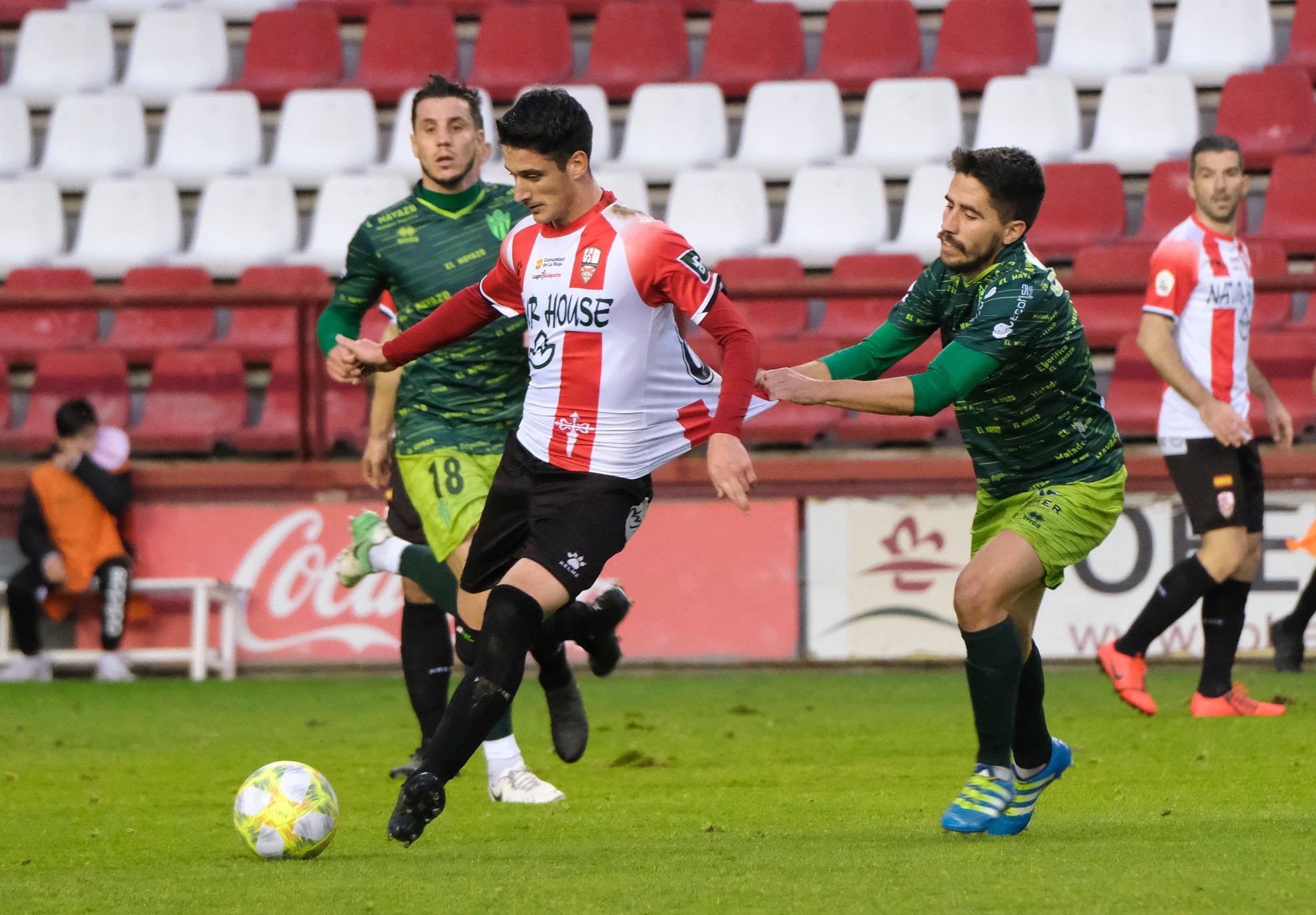 Los blanquirrojos se han impuesto en Las Gaunas con los goles de Olaetxea y Javi Álamo. 