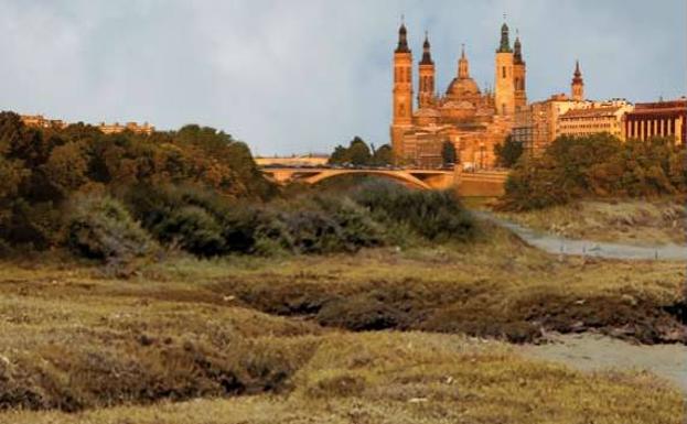 El río Ebro a su paso por Zaragoza tras décadas sin actuar contra el cambio climático