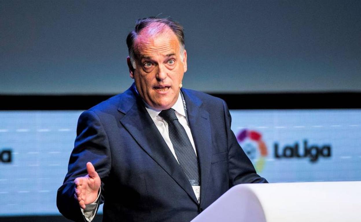 Javier Tebas, presidente en funciones de LaLiga. 