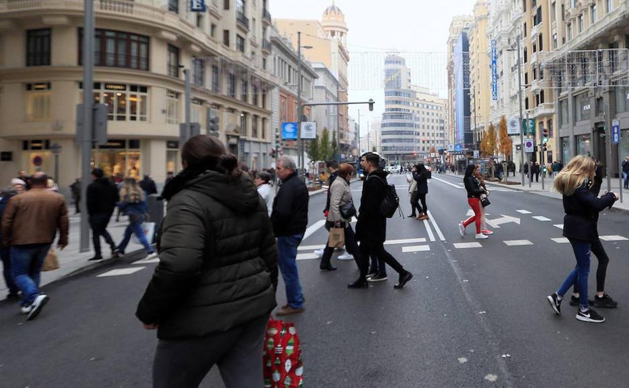 La Gran Vía de Madrid.