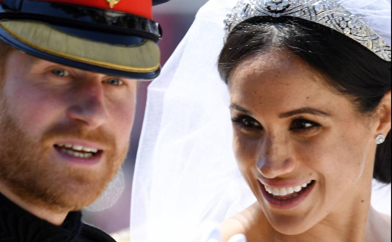 El príncipe Enrique y su esposa Meghan.