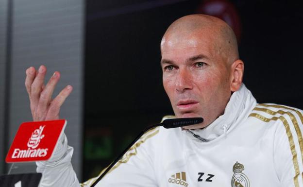 Zinedine Zidane, durante la rueda de prensa. 