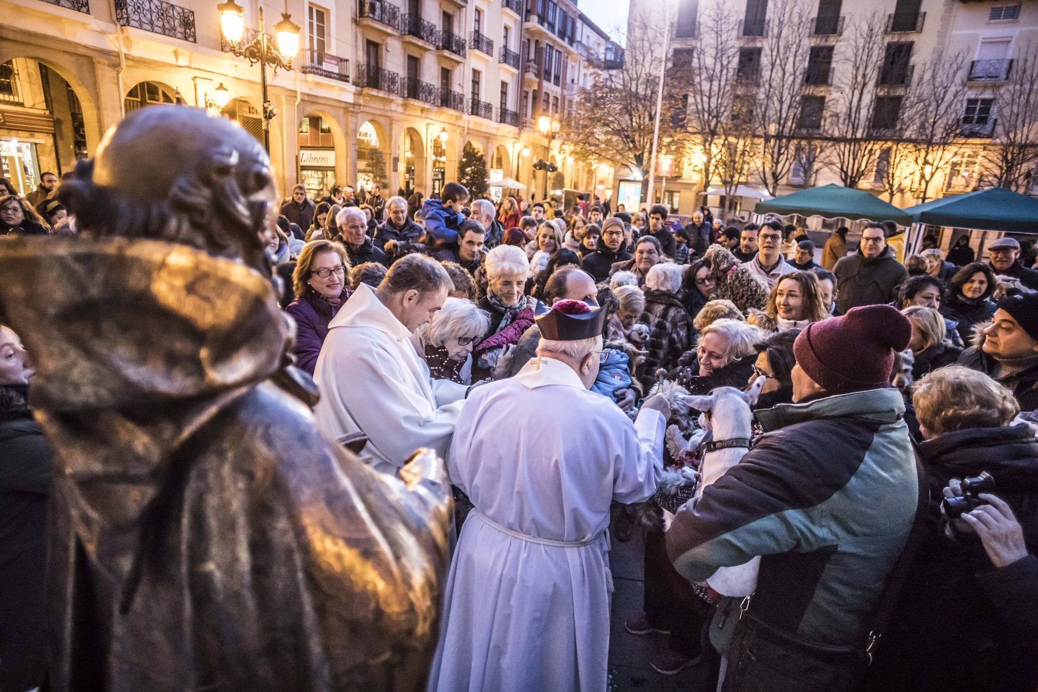 Bendición de los animales en Logroño en el día de San Antón