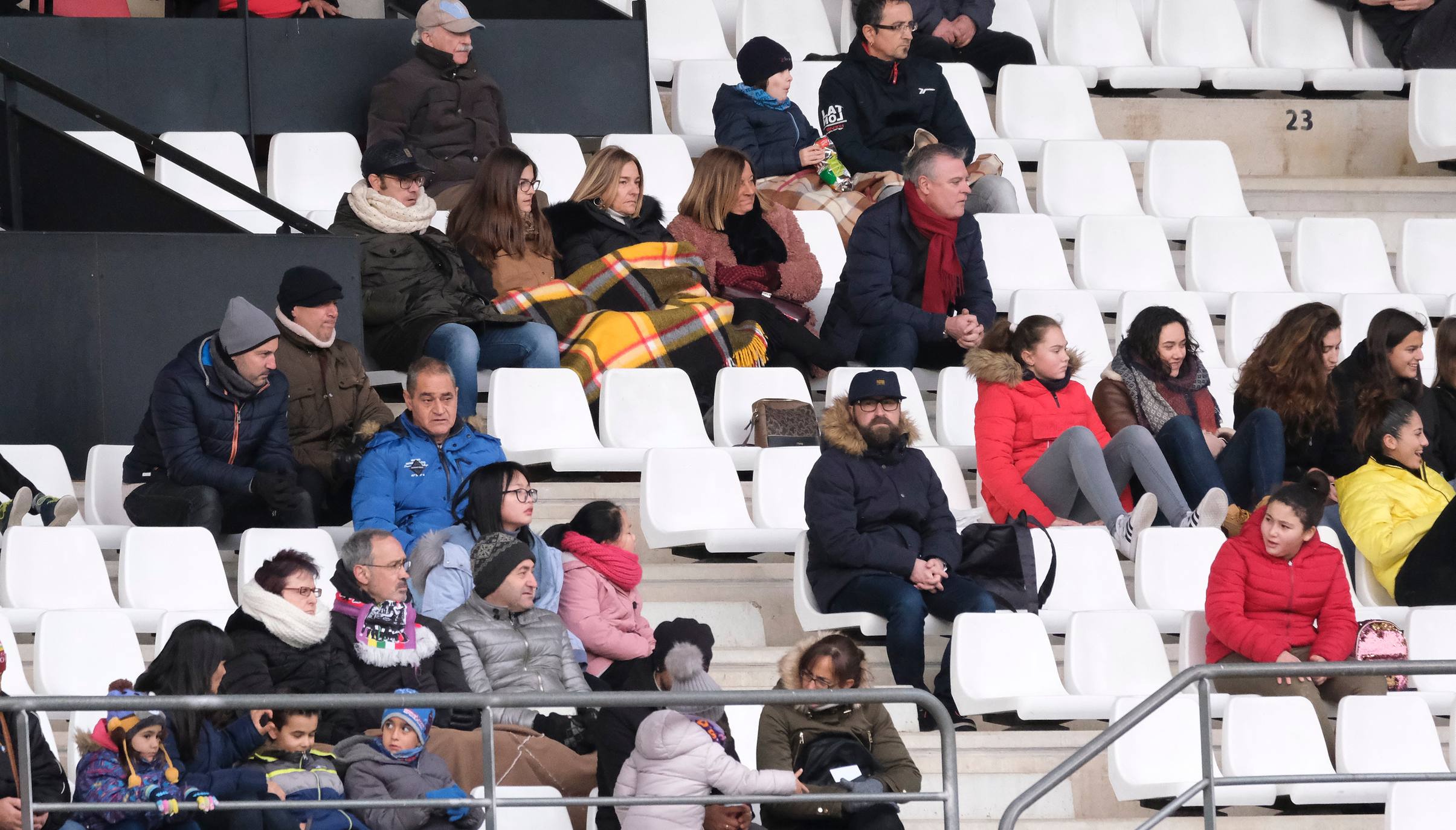 Riojanas y canarias han firmado tablas en Las Gaunas y la delantera zambiana se ha despedido de la afición riojana.