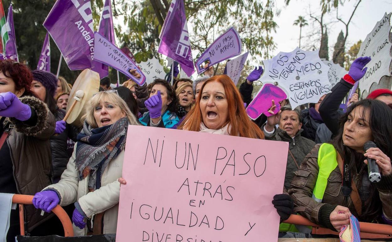 Manifestación contra la violencia de género en Madrid 