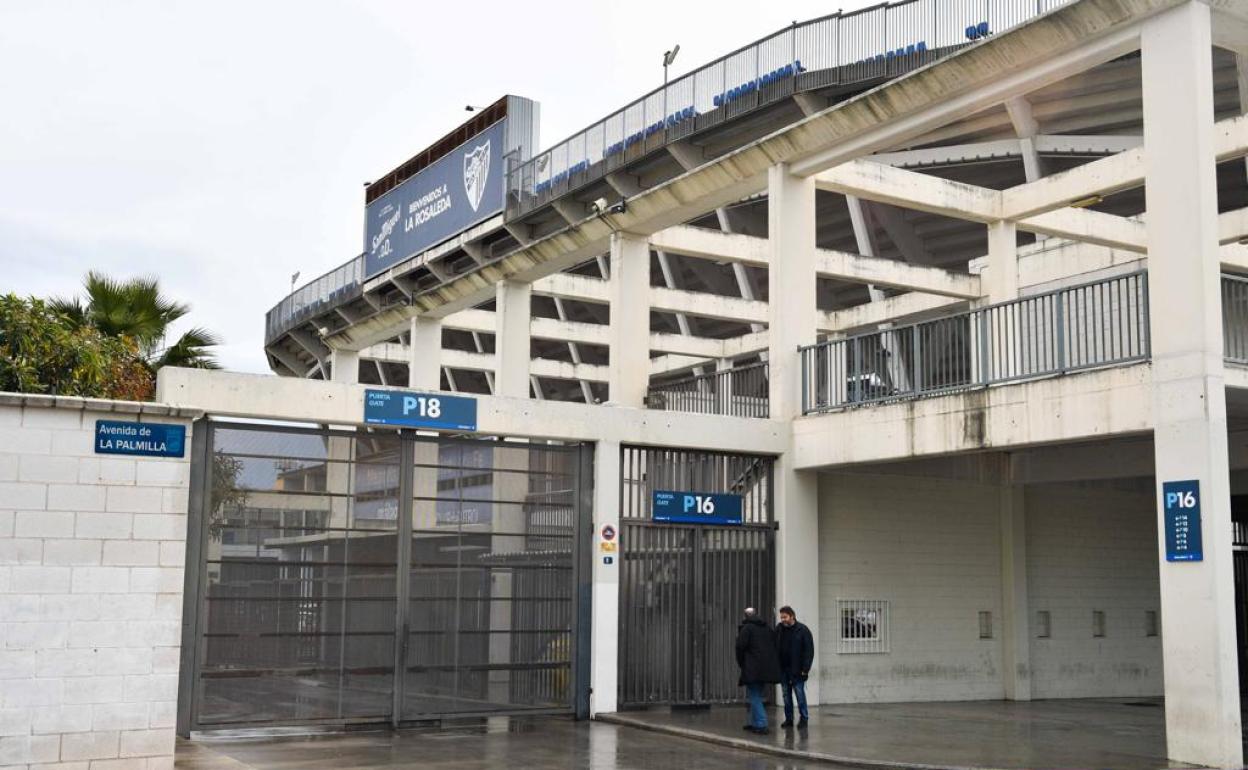 La Rosaleda, esta mañana. 