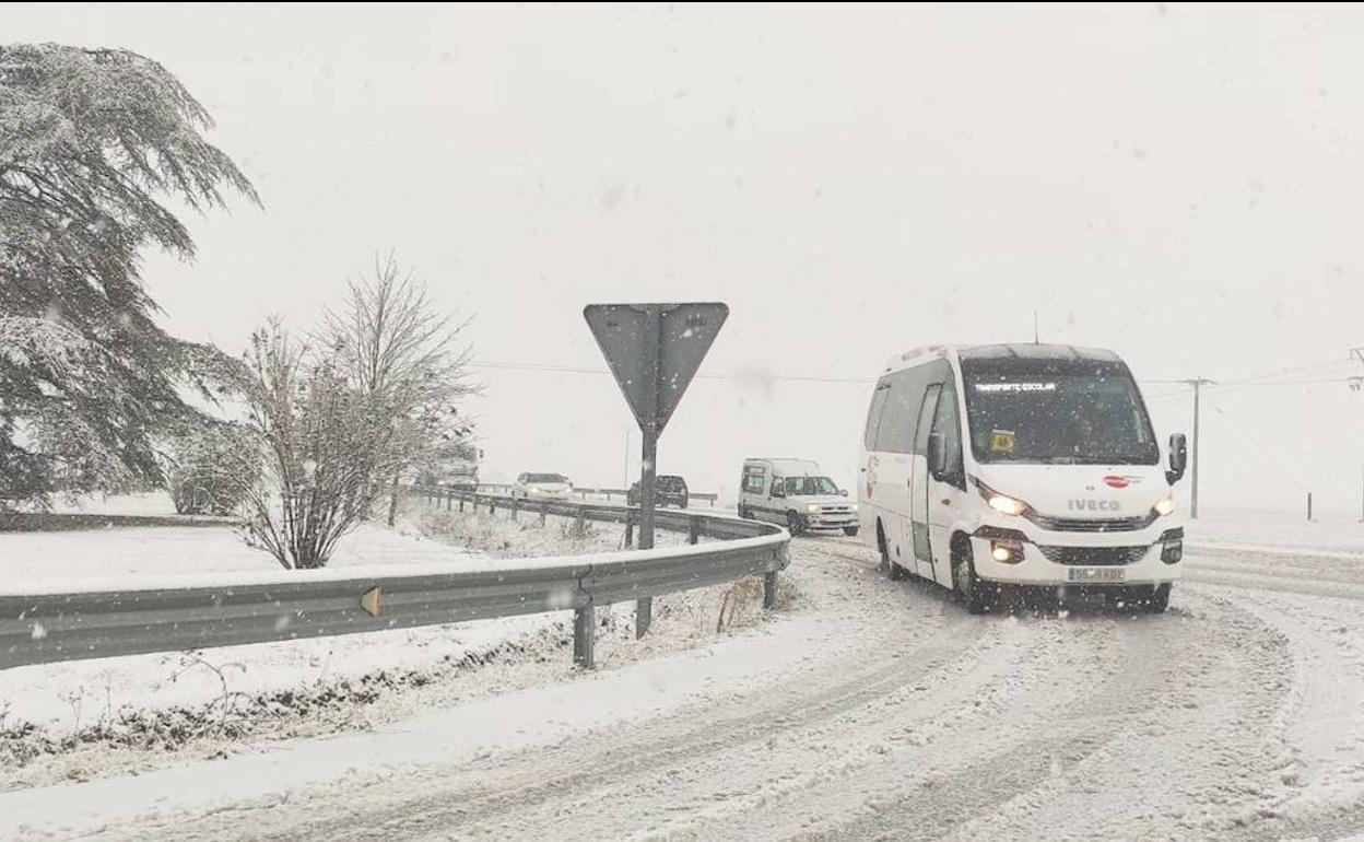 Nieves en las carreteras riojanas