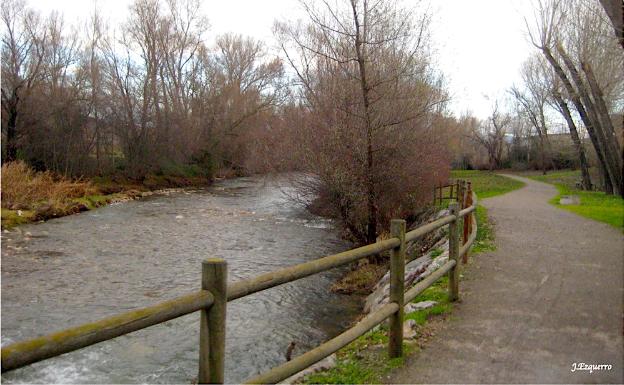 Imagen principal - Parque del Iregua y puente sobre el Ebro, en Varea, y camino paralelo al Leza, en Agoncillo