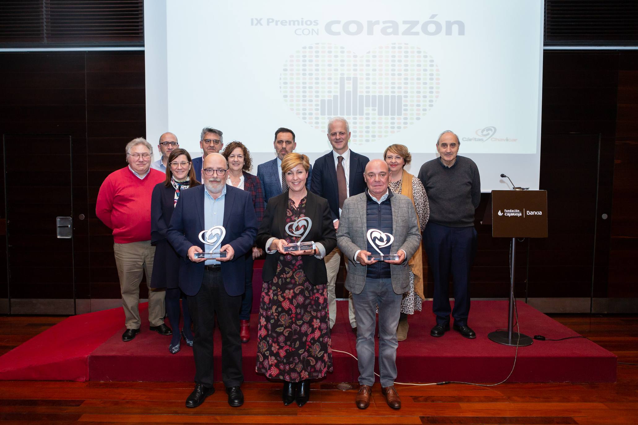 Fotos: La Fundación Cáritas Chavicar entrega sus IX Premios con Corazón a ESD, Lares La Rioja y la Cámara de Comercio