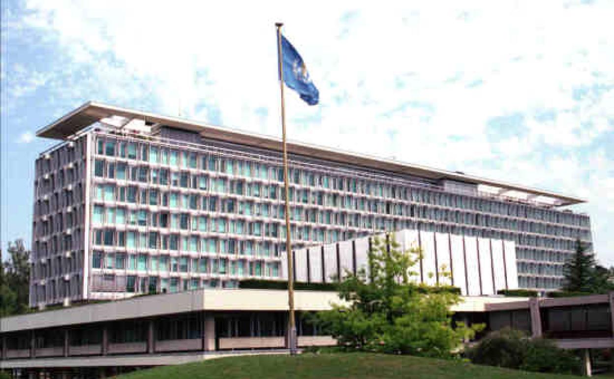 Vista del edificio de la Organización Mundial de la Salud, situado en Suiza 