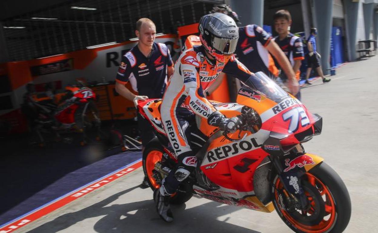 Marc Márquez, en el circuito de Sepang. 