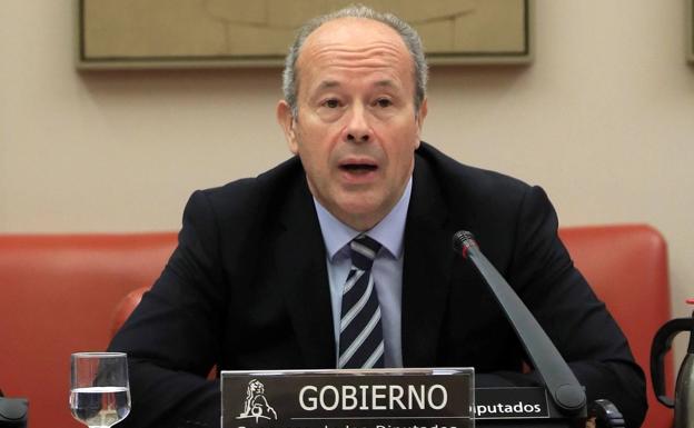 Juan Carlos Campo, durante su intervención ante la Comisión de Justicia del Congreso de los Diputados.