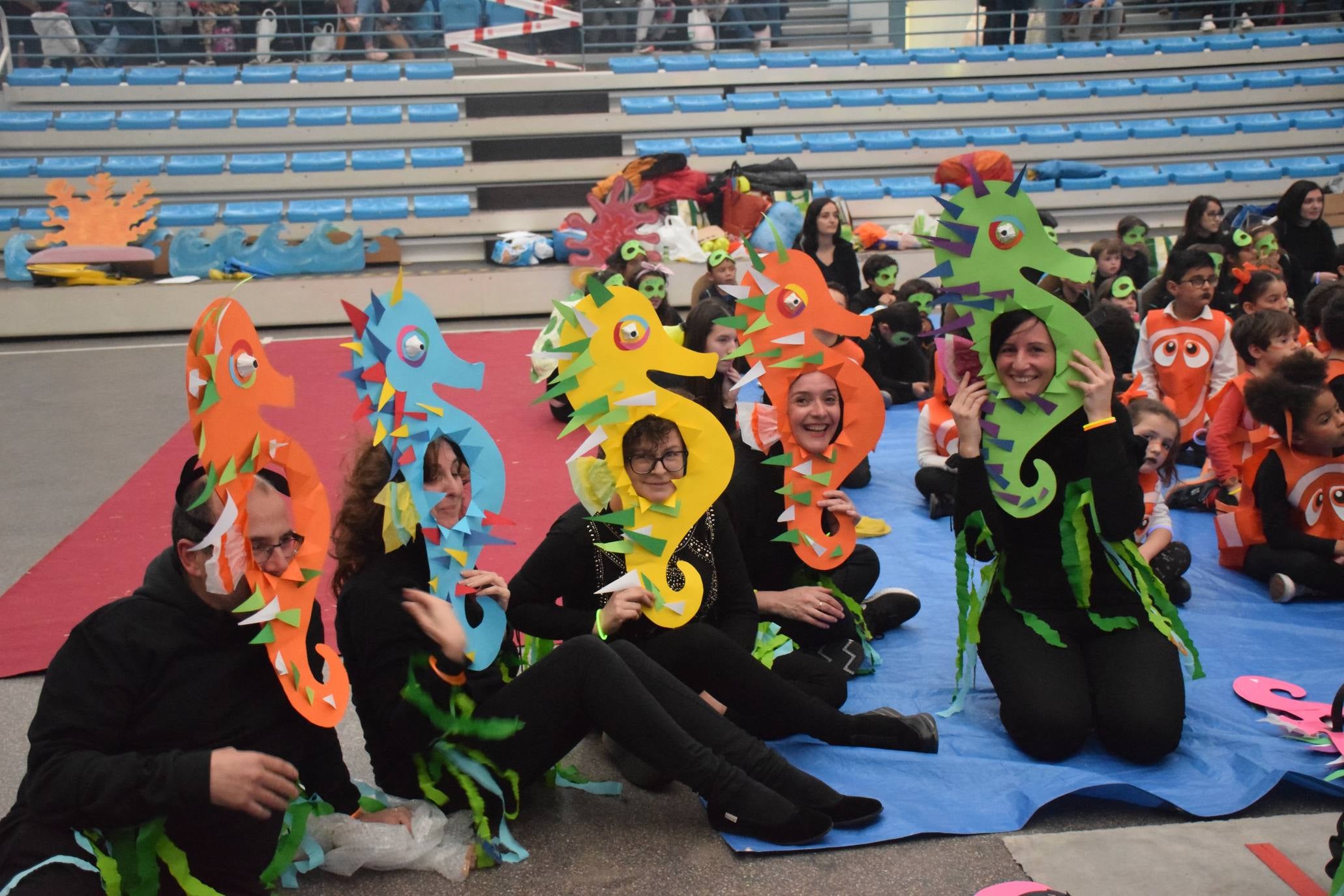 Celebración del Carnaval de las ludotecas municipales de Logroño en el Polideportivo de Las Gaunas.