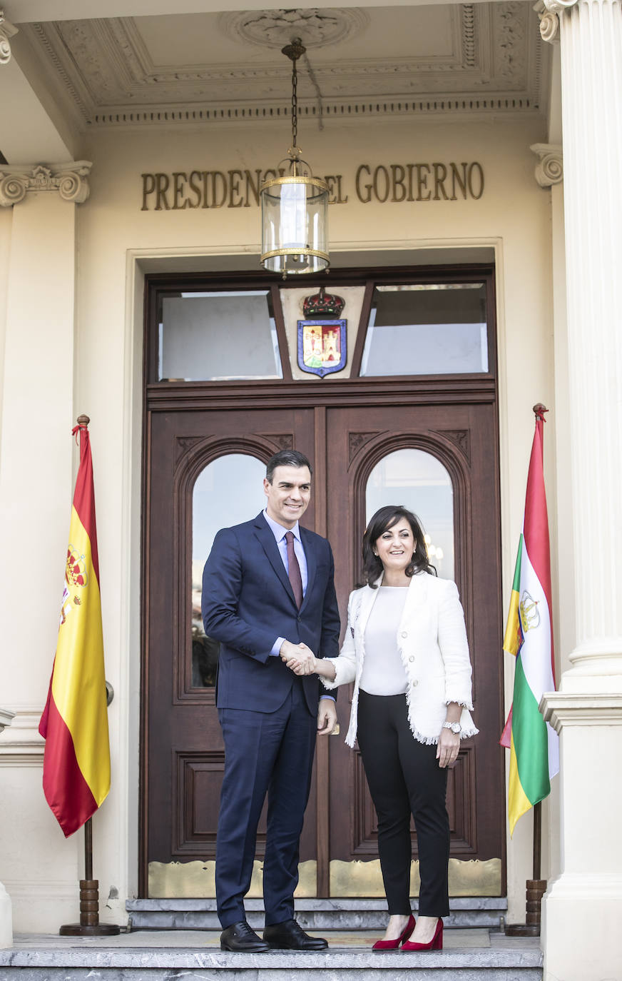 Fotos: Así ha sido el encuentro entre Andreu y Sánchez en La Rioja