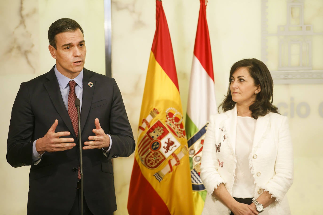 Fotos: Así ha sido el encuentro entre Andreu y Sánchez en La Rioja