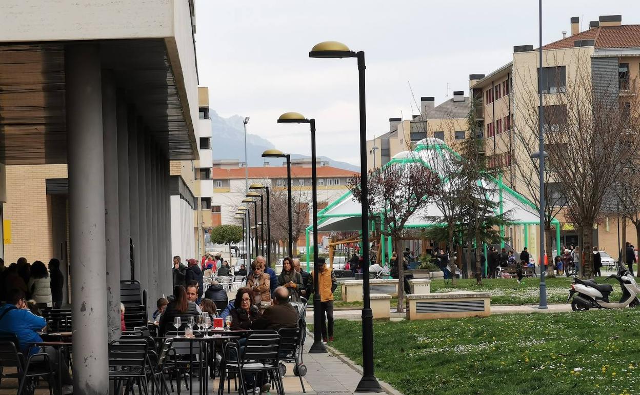 Imagen de la zona de El Mazo, de Haro, en la mañana de este domingo.