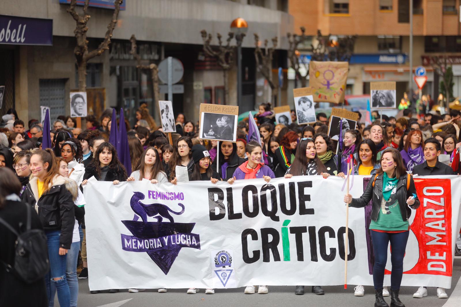 El bloque crítico, hoy en la manifestación de Logroño