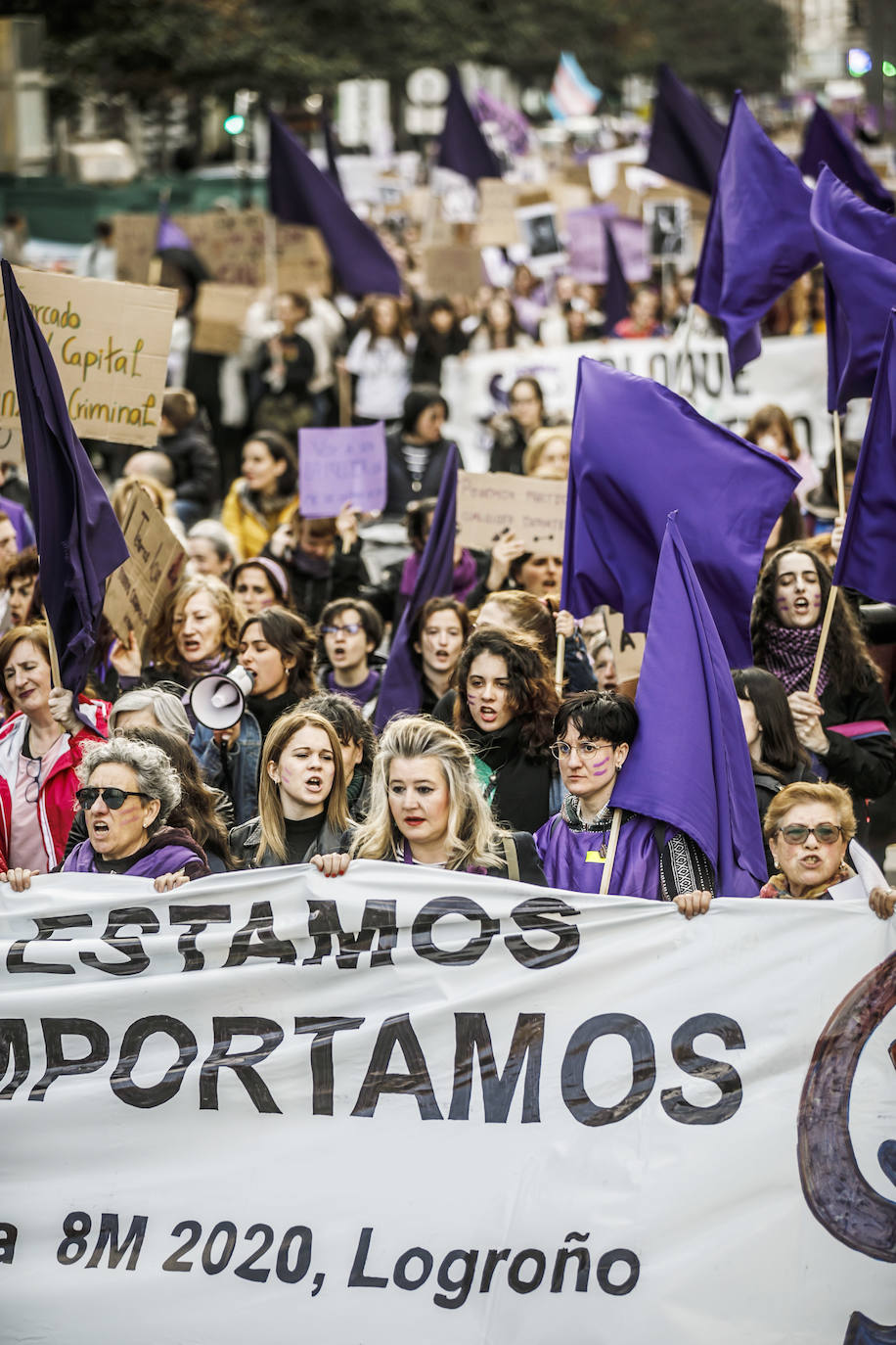 Fotos: 8M: Manifestación del Día Internacional de la Mujer en Logroño