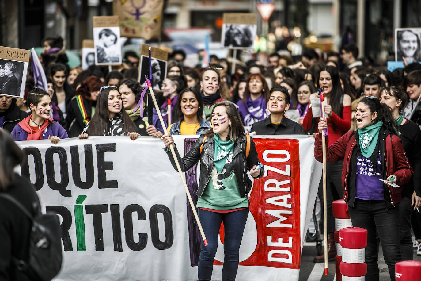 Fotos: 8M: Manifestación del Día Internacional de la Mujer en Logroño