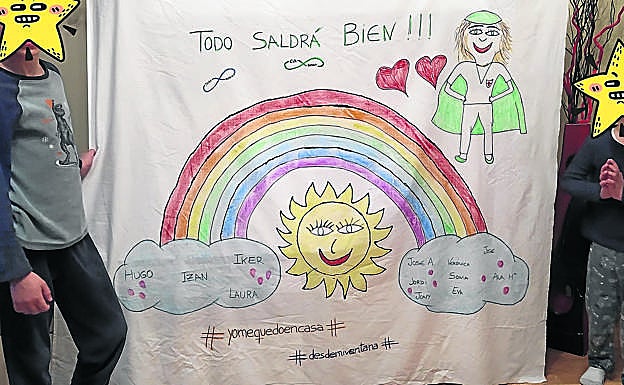 #nuestracuarentena: bandera en homenaje a mucha gente