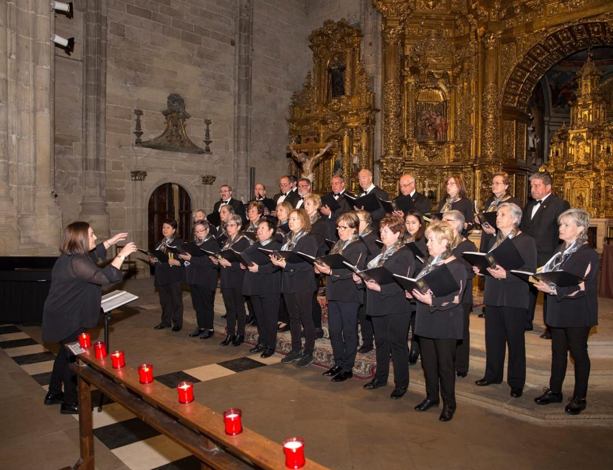 Imagen de archivo de una actuación de la Coral Polifónica de Haro en la Parroquia de Santo Tomás. 