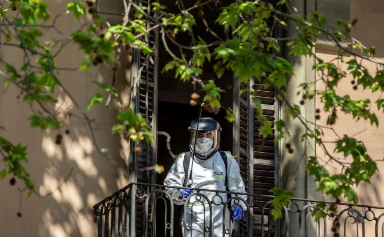 Desinfección de una residencia en Barcelona 