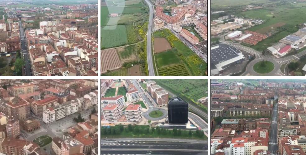 Cornavirus en La Rioja: vídeo de calles vacías vistas desde un helicóptero