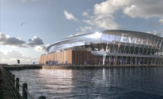 Proyecto del nuevo estadio del Everton. 