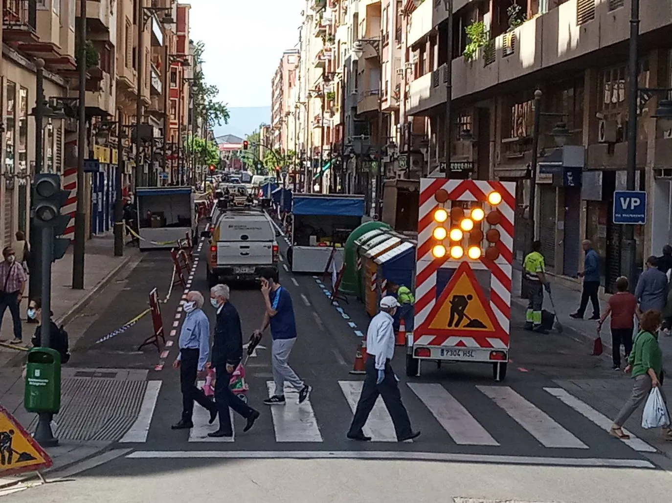 Comienza la ampliación de aceras de menos de tres metros en varias calles de Logroño