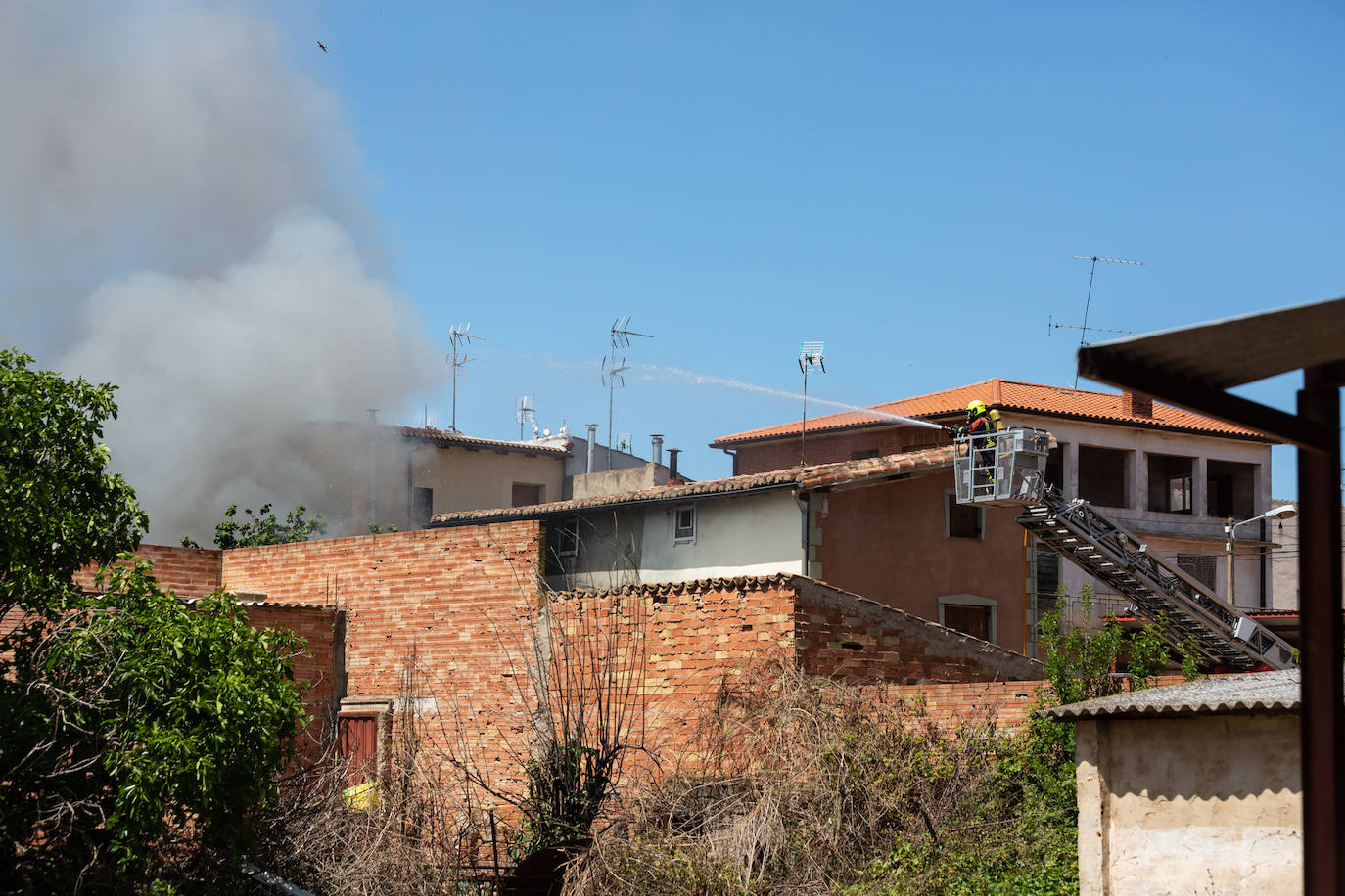 Incendio en una casa en Uruñela