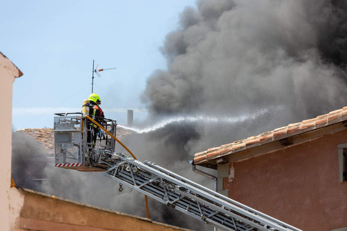 Incendio en una casa en Uruñela