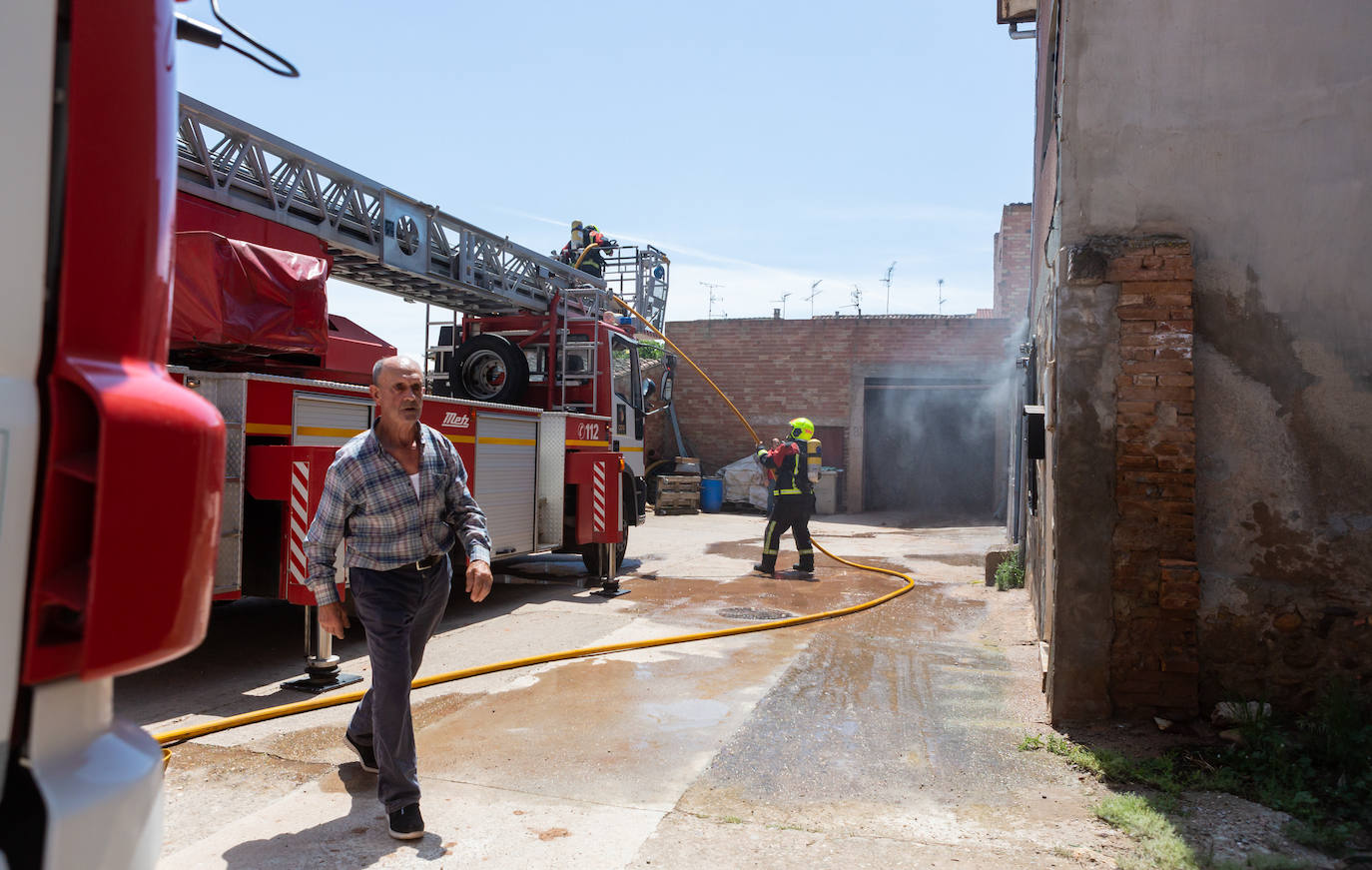 Incendio en una casa en Uruñela