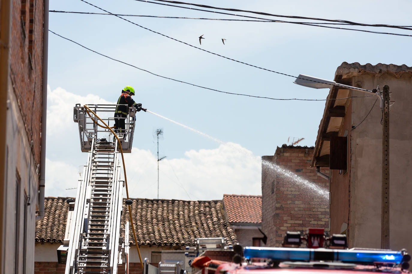 Incendio en una casa en Uruñela