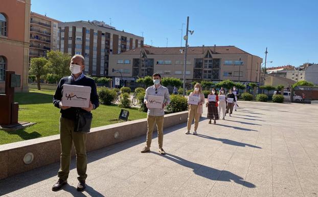 La movilización, en la Consejería de Educación. 