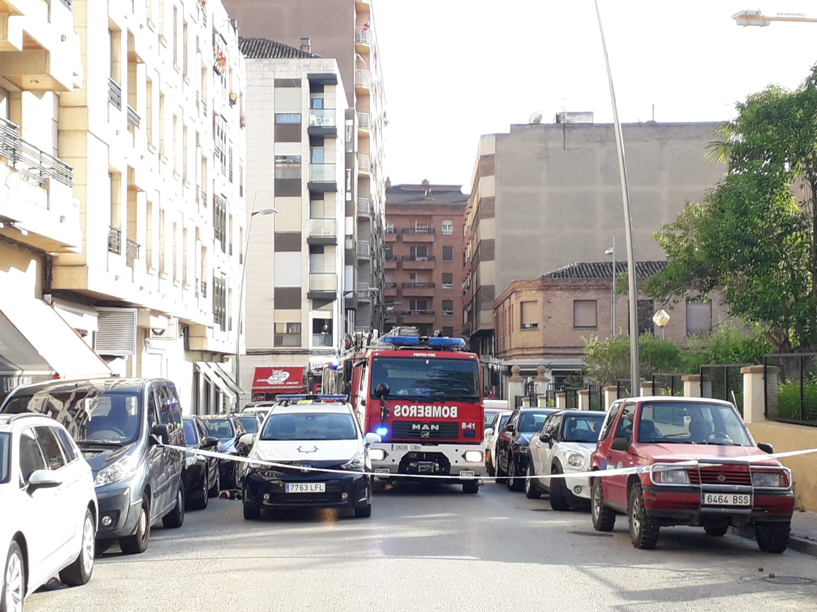 Sofocado un incendio en el cuadro de contadores de un edificio de la calle Julio César de Calahorra