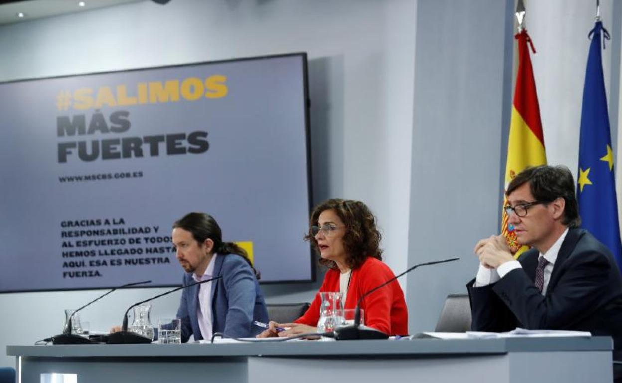 Rueda de prensa posterior a la reunión del Consejo de Ministros celebrada este martes.