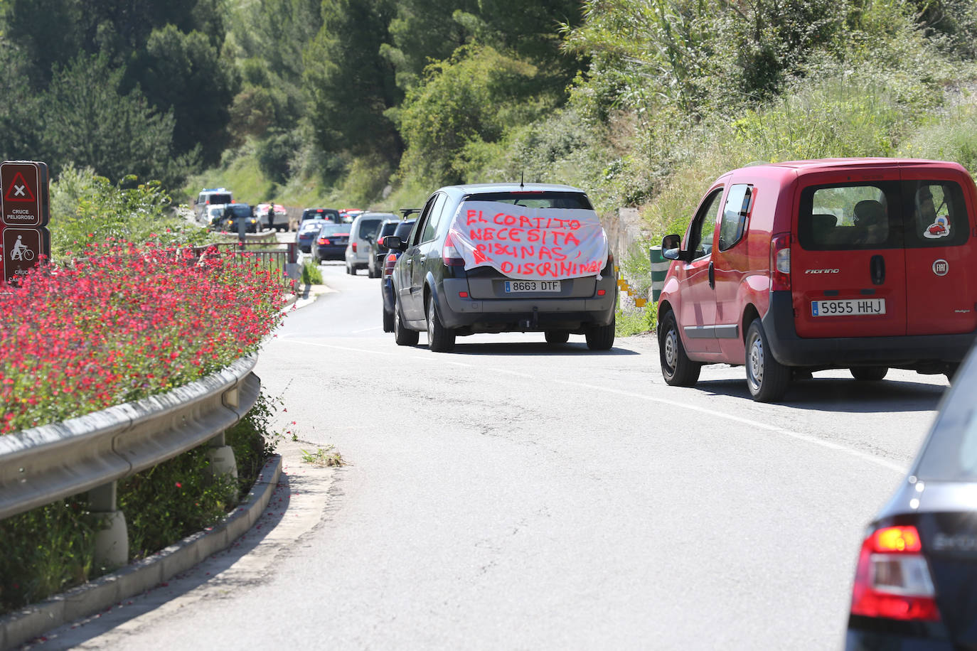 Este sábado se ha llevado a cabo una marcha en coche desde el enclave logroñés hasta Las Norias