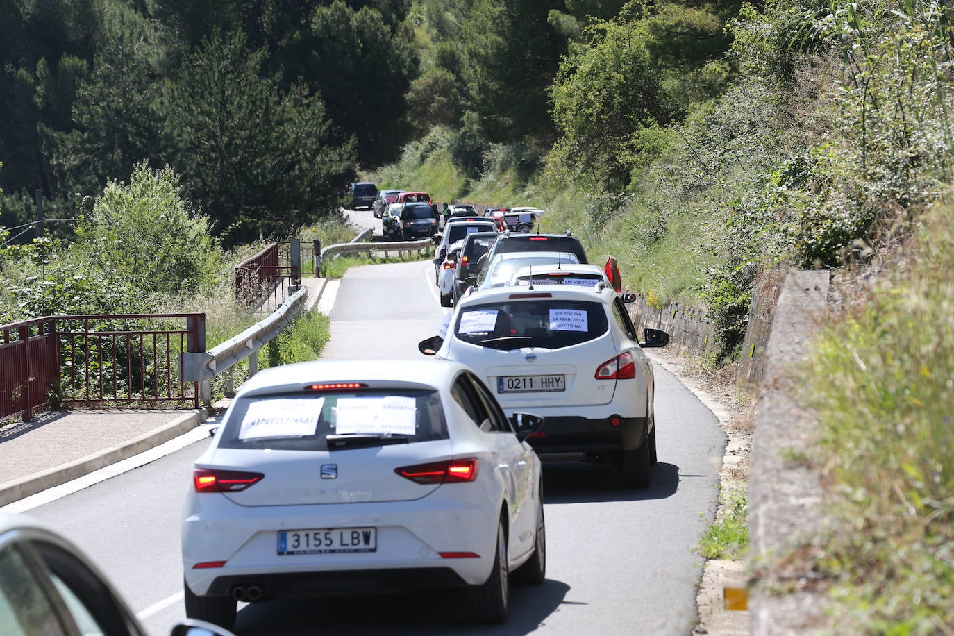 Este sábado se ha llevado a cabo una marcha en coche desde el enclave logroñés hasta Las Norias