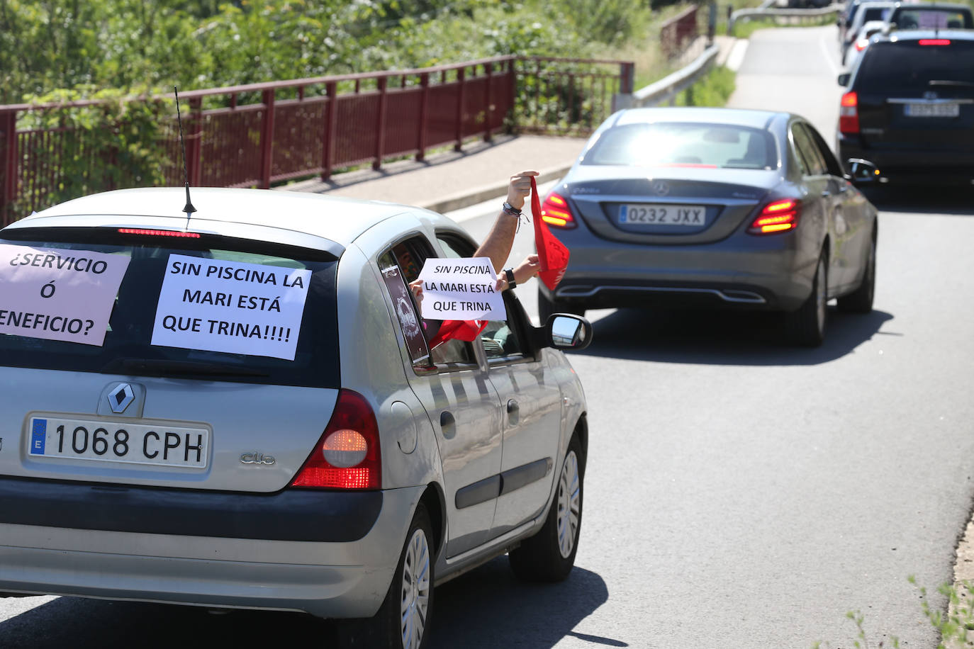 Este sábado se ha llevado a cabo una marcha en coche desde el enclave logroñés hasta Las Norias