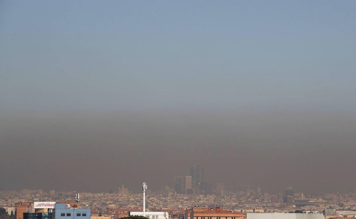 Vista de Madrid en uno de los días de máxima contaminación. 