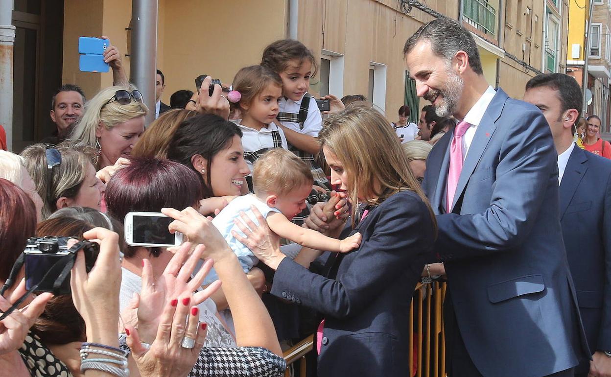 Los reyes, en una visita anterior. 