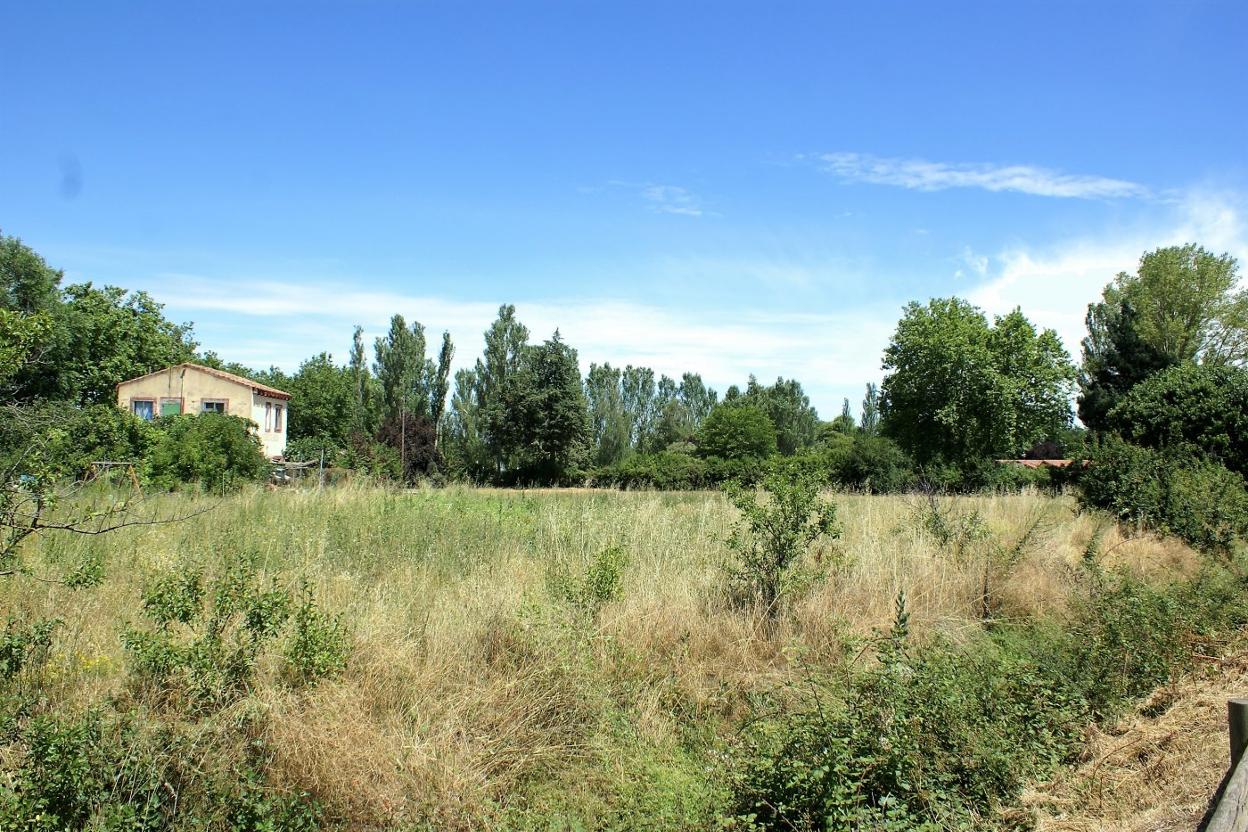 La finca linda con los terrenos del complejo deportivo de las piscinas municipales, al fondo a la derecha. 