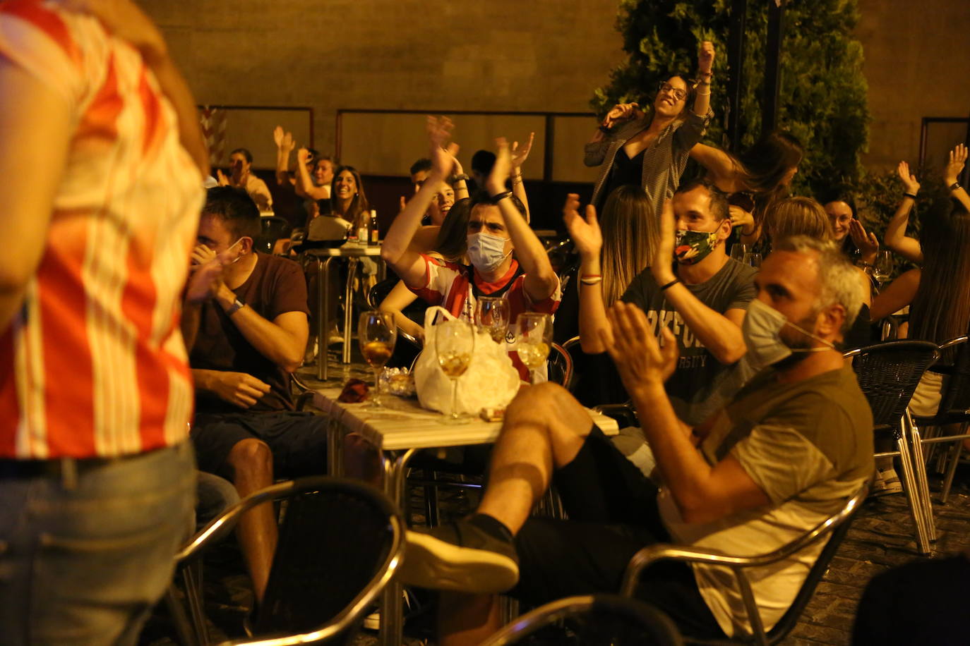 La afición blanquirroja ha sufrido bastante durante el encuentro frente al Castellón, pero finalmente ha merecido la pena