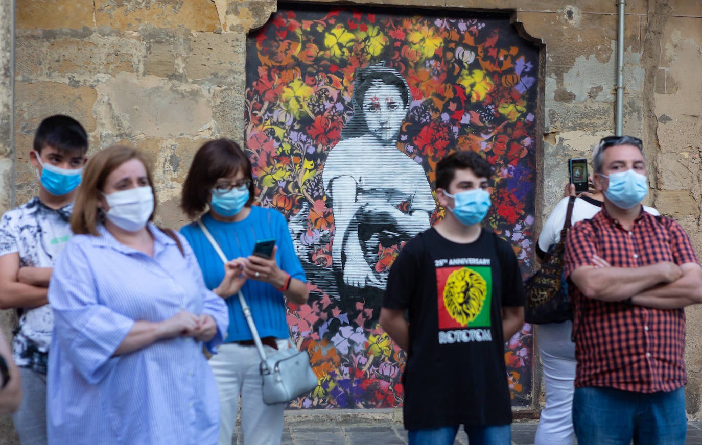 Las visitas guiadas, que tienen lugar entre este viernes y el próximo sábado, 1 de agosto, desvelan los secretos e historias de los murales que decoran el callejero logroñés 