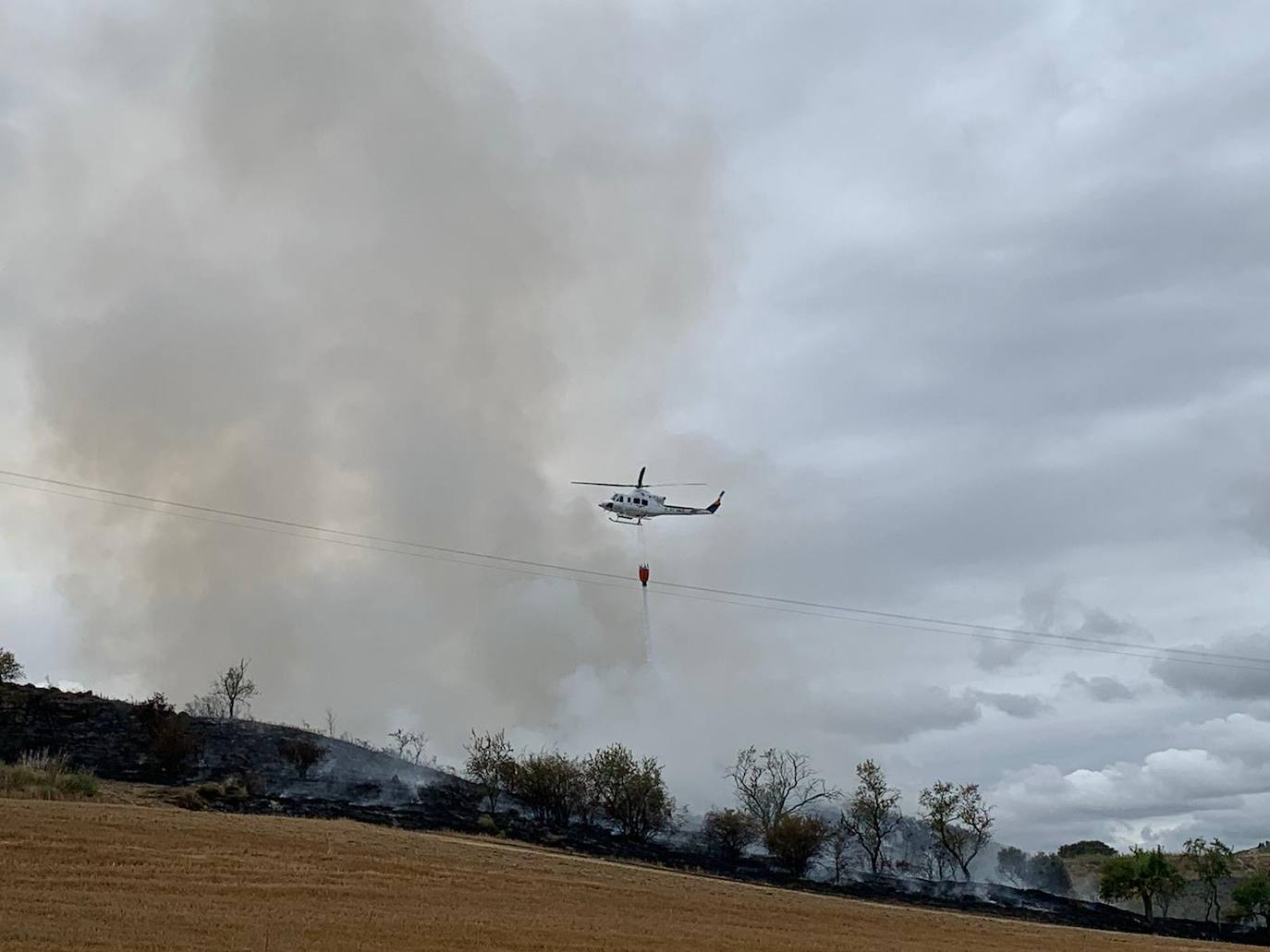 Este domingo se ha producido un incendio agrario que ha sido controlado a alrededor de las cuatro de la tarde