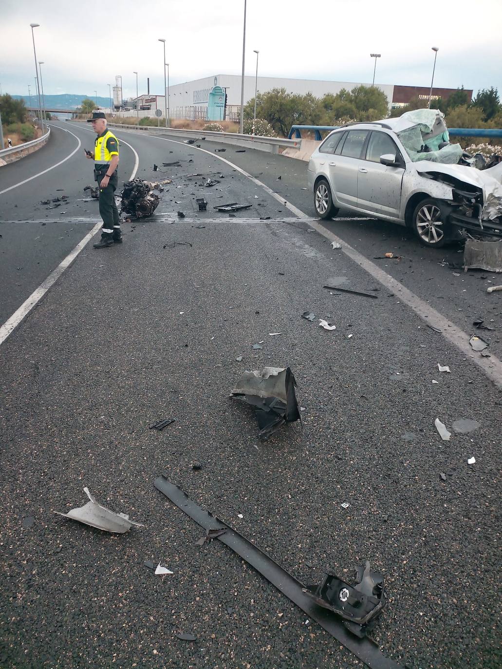 Fotos: Dos fallecidos en un accidente de tráfico en la N-232 en Alfaro