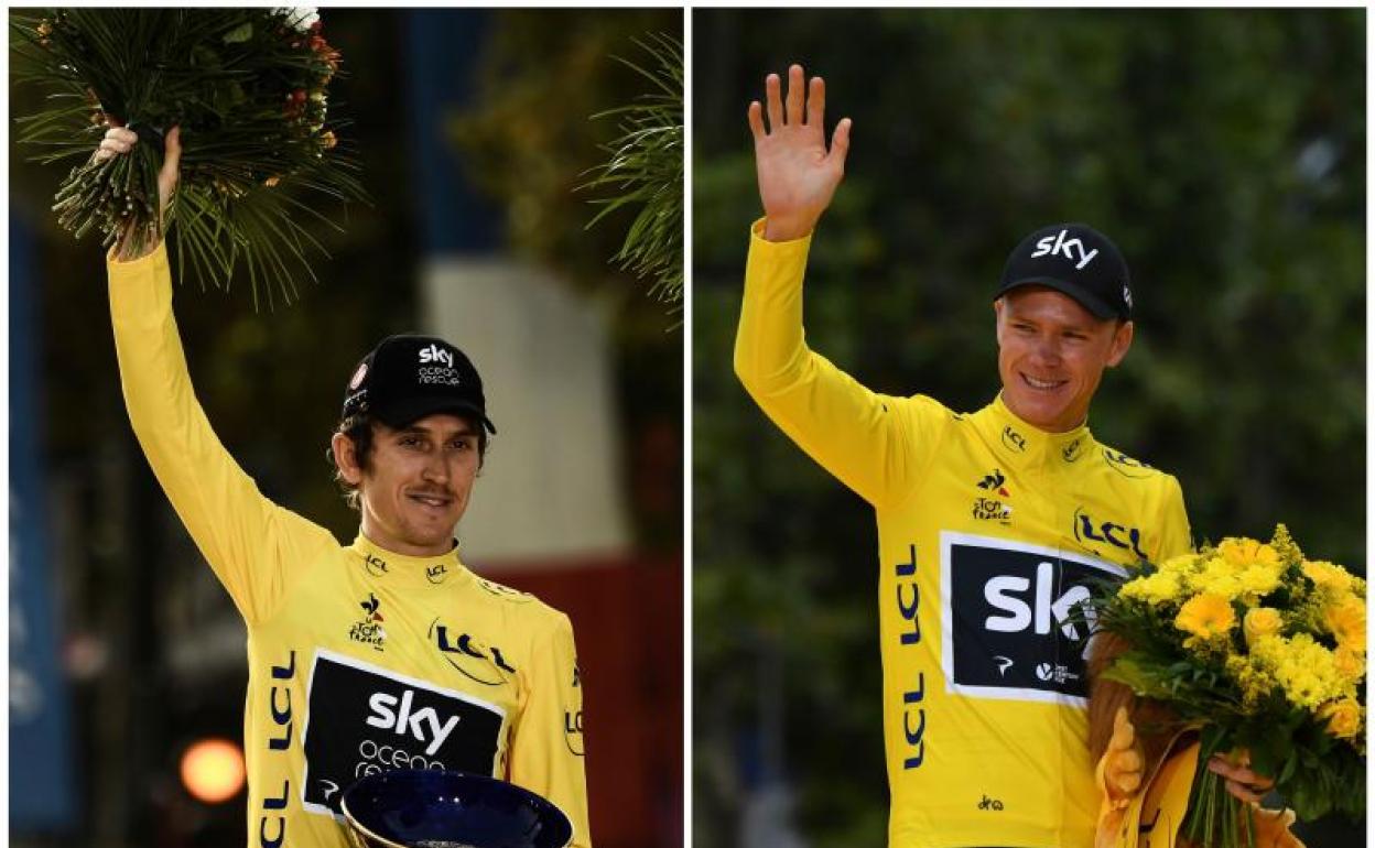 Geraint Thomas y Chris Froome, dos campeones del Tour de Francia.