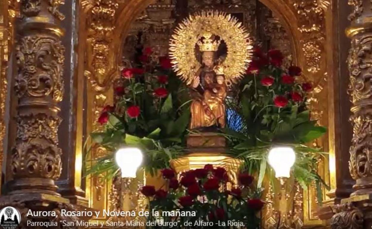 La misa por la Virgen del Burgo de Alfaro, en directo en Facebook